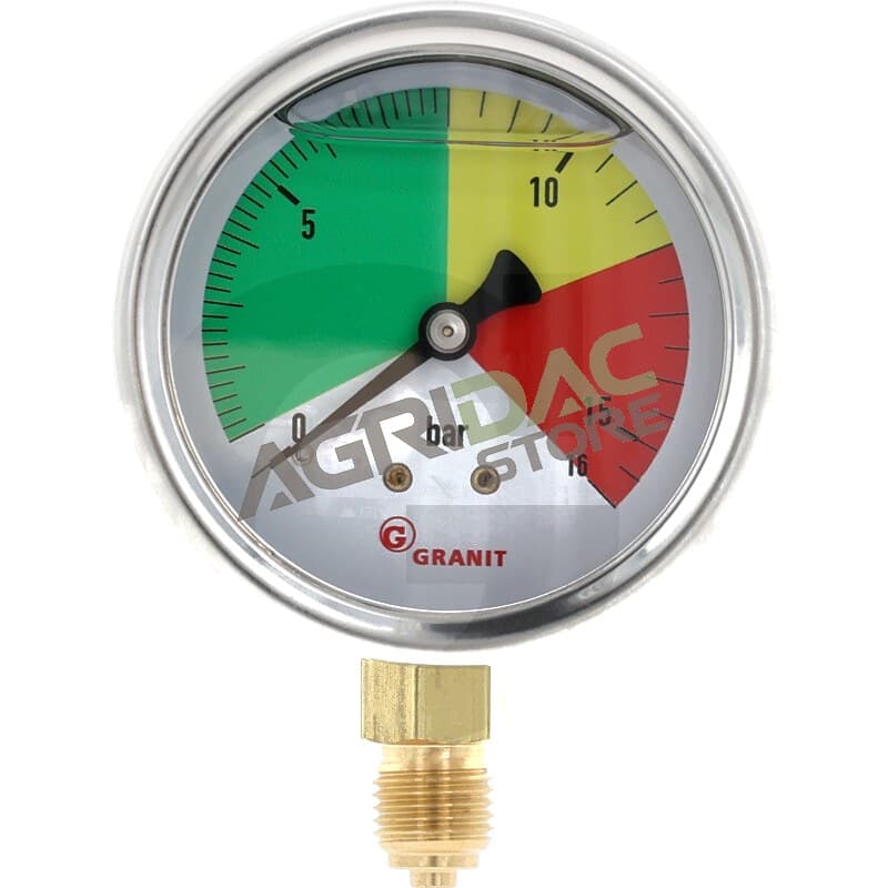Manómetro Ø63mm 0-16 bar 1/4"